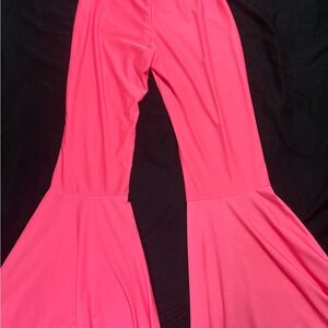Hot Pink Flared Bell-Bottom Pants